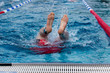 Schwimmer bei der Wende