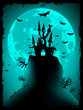 Scary halloween vector with magical abbey. EPS 8 Scary halloween vector with magical abbey. EPS 8