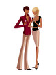 Elegant couple holding wineglass