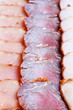 Cutting sausage and meat