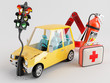 Illustration: Car and Emergency Kit Car and Emergency Kit