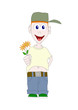 Boy With Flowers