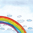 Rainbow in the sky background funny