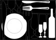 black and white ware background