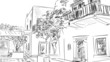 Drawing to the greek town Drawing to the greek town