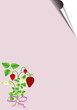 Decorative blank letter with strawberries