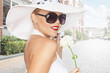 in sunglasses