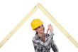 female carpenter working