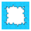 Blue puzzle frame.