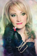 Closeup portrait of young Slavonic stylish girl with blond hair