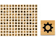 wood background /  icon set