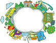 Cute school (education) speech bubble