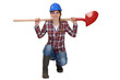 Female gardener with spade