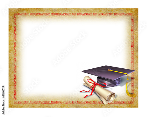 Illustration: Graduation Blank Diploma Graduation Blank Diploma