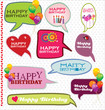 Speech bubbles retro design - Happy Birthday