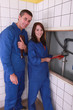 Young female apprentice plumber Young female apprentice plumber