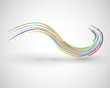 beautiful abstract wavy design element