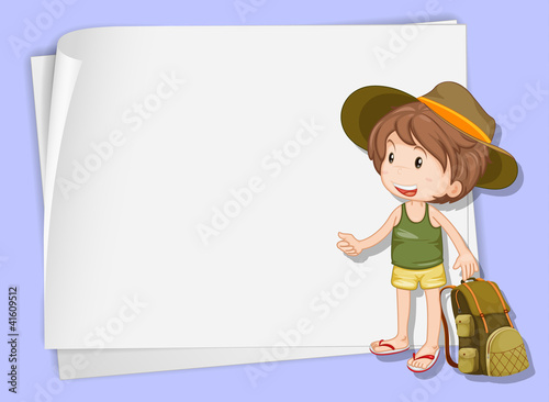 Vector: Boy on paper Boy on paper