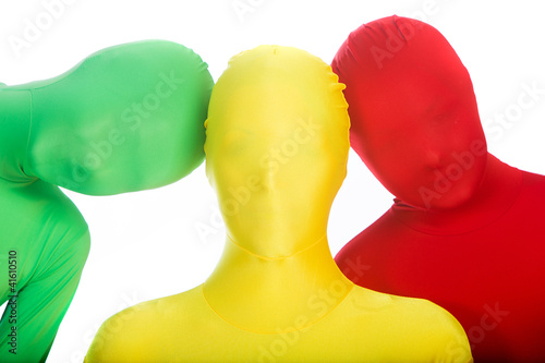 Photo: Green, Yellow and Red Heads Green, Yellow and Red Heads