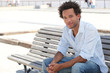 Man sat on bench