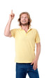 Young man presenting