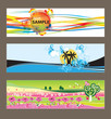 Set of abstract vector backgrounds Set of abstract vector backgrounds