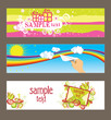 Three vector cards Three vector cards