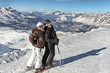 couple au sport d'hiver