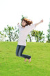 Beautiful young woman on the green. Portrait of asian woman. Beautiful young woman on the green. Portrait of asian woman.
