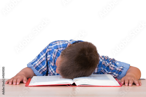 Foto: Kind beim Lesen eingeschlafen Kind beim Lesen eingeschlafen