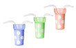 Plastic Cups with Straws