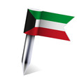 Vector Kuwait flag isolated on white. Eps10