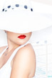 on white
