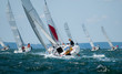 group of yacht sailing at regatta