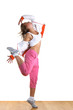 woman modern dancer in ballroom