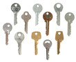 set of keys isolated