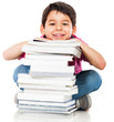 Boy with books