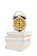 Clock and books