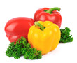 peppers and curly parsley