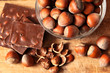 bowl of hazelnuts and chocolate bowl of hazelnuts and chocolate