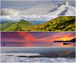 Set of the 4 seasons landscape for banners