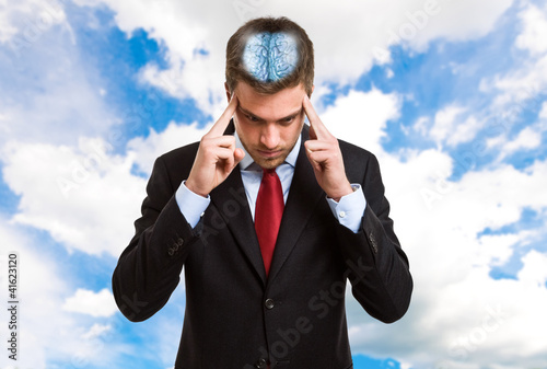 Photo: Concentrated businessman Concentrated businessman