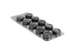 Blister  pill isolated on the white background