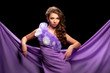 woman in the purple dress