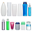 Set of plastic bottles. Scale and and proportion saved