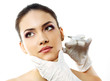 beautiful young woman with beauty treatment