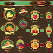 Set fruit and jam labels