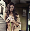 Sensual lady with a flower Sensual lady with a flower