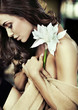 Sensual lady with a flower Sensual lady with a flower