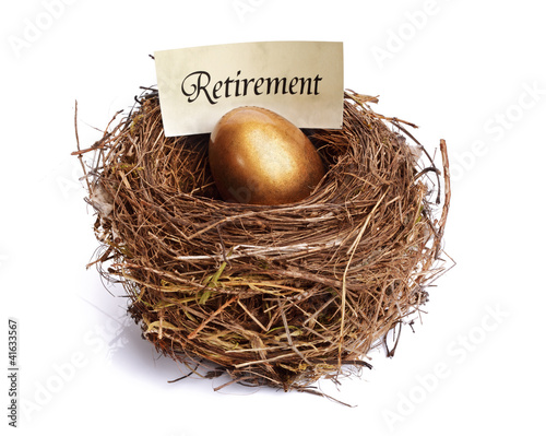 Photo: Retirement savings golden nest egg Retirement savings golden nest egg